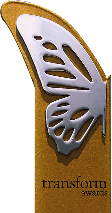 Transform Awards gold trophy